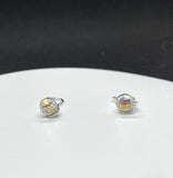 Shimmering, Iridescent Swarovski Crystal Sterling Silver Earrings.