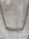 Etched copper necklace