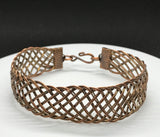Handmade Braided Copper Bracelet - 8"