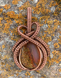 Polished Agate Pendant in Copper