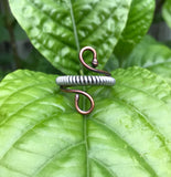 Torched Copper and Aluminum Wrapped Ring - Size 10