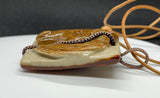 Carved Succor Creek Jasper Horse Head Necklace in Copper with adjustable leather cord.