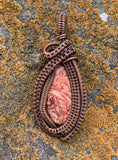 Tumbled Red Brecciated Jasper Pendant in Copper