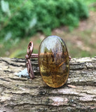 Amber Ring in Copper - Size 10