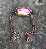 Pink and Yellow Mookaite Bracelet - adjustable