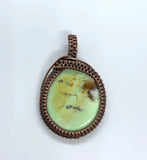 Lemon Chrysoprase Pendant in Copper