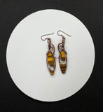 Hypoallergenic Tiger Eye and Copper Earrings