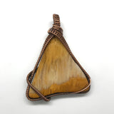 Petrified Palmwood Pendant wrapped in Copper