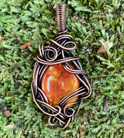 Mookaite and Copper Chaos Pendant