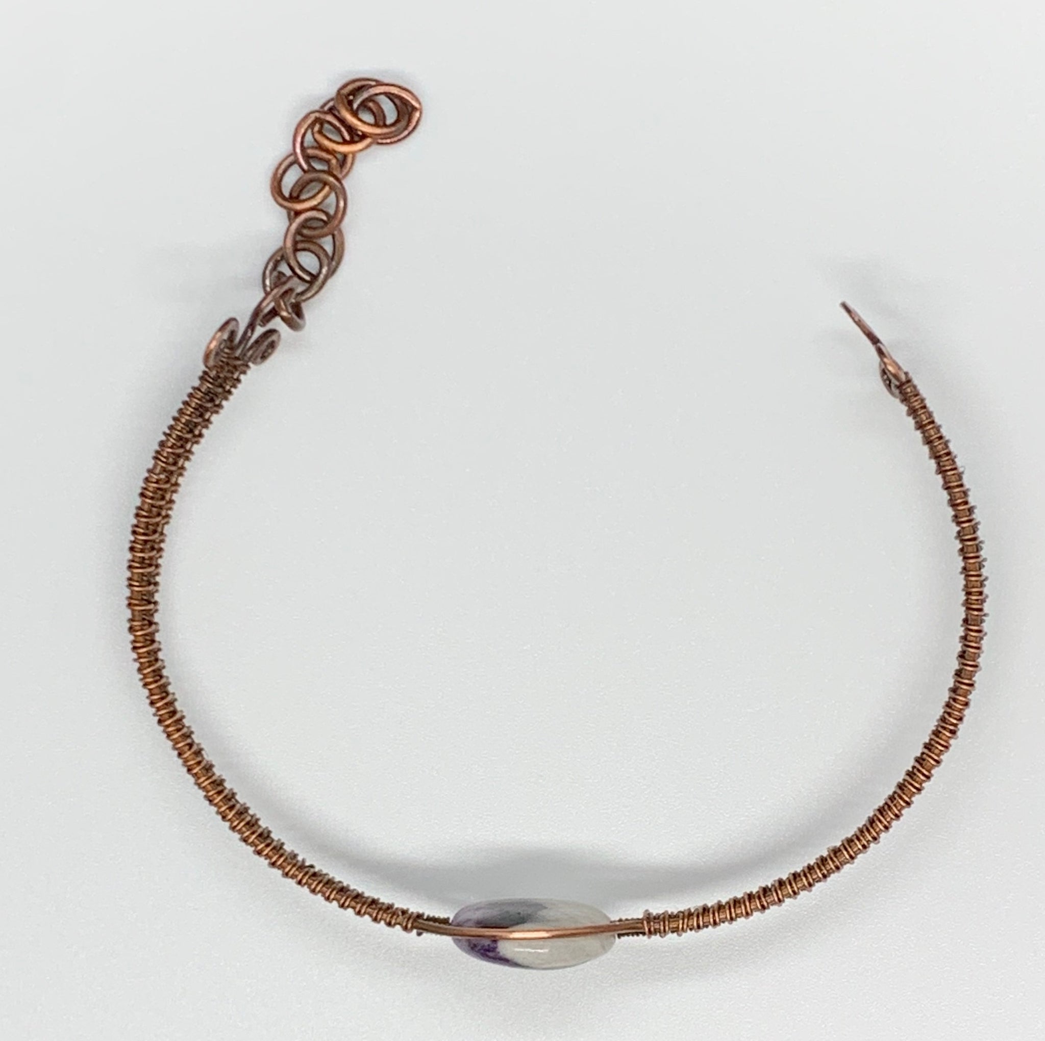 Dog Tooth Amethyst and Copper Bracelet - adjustable – Monkeylion