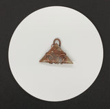 Triangle Agate Pendant in Copper