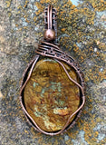 Coprolite and Copper Pendant