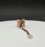 Handmade Copper Ear Cuff with Quartz Star Dangle. 