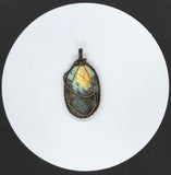 Labradorite and Copper Pendant - back