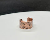 Handmade Textured Copper Ear Cuff. 
