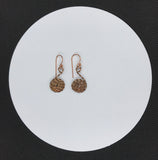 Hammered Coil Copper Earrings