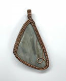Tumbled Polychrome Jasper Pendant wrapped in copper