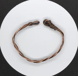 Rugged Solid Copper Braided Bracelet - adjustable 9"