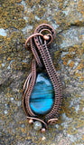 Blue Labradorite and Copper Pendant