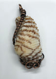 Natural Seashell Pendant wrapped in copper