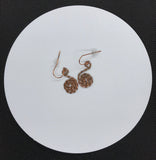 Hammered twisted Copper Spiral Earrings