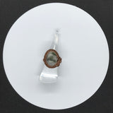 Woven Copper Moss Agate Ring - Size 7 1/2