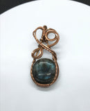 Striking Labradorite Pendant in Copper