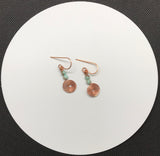 Coiled Copper and Sea Sediment Jasper Earrings
