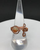 Carnelian and Copper Ring - adjustable