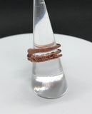 Striking Hammered Copper Ring - size 7 1/2-8
