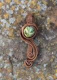 Impressive Copper Ore Jasper Pendant in copper