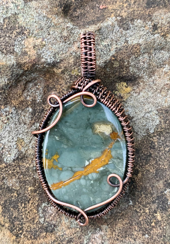 Rocky Butte Jasper Pendant in Copper