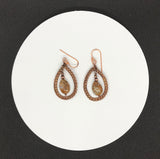 Woven Copper and Ocean Jasper Earrings
