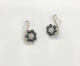 Sparkling Sterling Silver Hematite and Moonstone Earrings