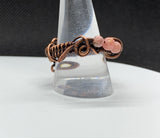 Rhodochrosite and Copper Ring - adjustable