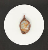 Venus Jasper Pendant wrapped in Copper