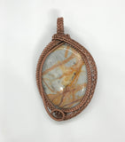 Venus Jasper Pendant wrapped in Copper