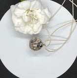 24mm Glass Ball Necklace with stone chips