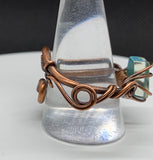 Provocative Mosaic Glass and Copper Ring - adjustable