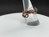 Curls and Swirls Copper and Labradorite Ring - adjustable
