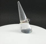 TImeless Gray Moonstone RIng in Sterling Silver - size 7