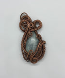 Elegant Aquamarine and Copper Pendant