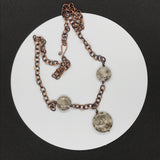Crinoid Fossil and Oxidized Copper Necklace