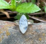 Sterling Silver Dendritic Opal Ring - size 8 1/2