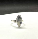 Sterling Silver Dendritic Opal Ring - size 8 1/2