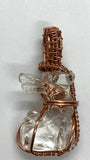 Designer Carved Crystal Dragon Pendant in Copper