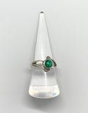 Sterling Silver and Malachite Ring - size 7