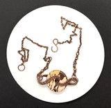 Brown Zebra Jasper Donut Necklace in Copper