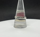 Sterling Silver Thulite Ring with deep colors of fuchsia and pink. 