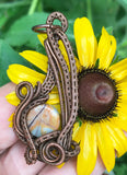 Splendid Venus Jasper and Copper pendant